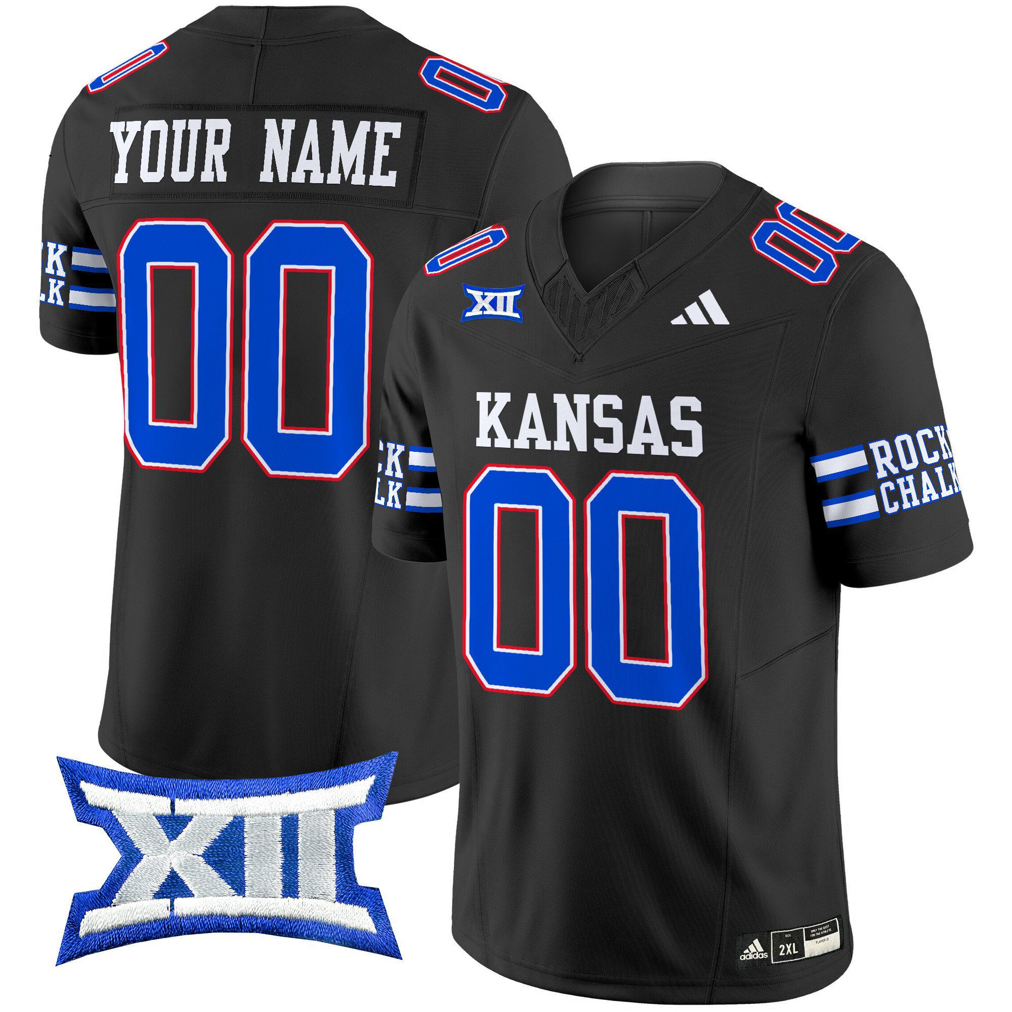 Men Kansas Jayhawks Black 2024 Vapor Limited Custom NCAA Jersey->customized nfl jersey->Custom Jersey